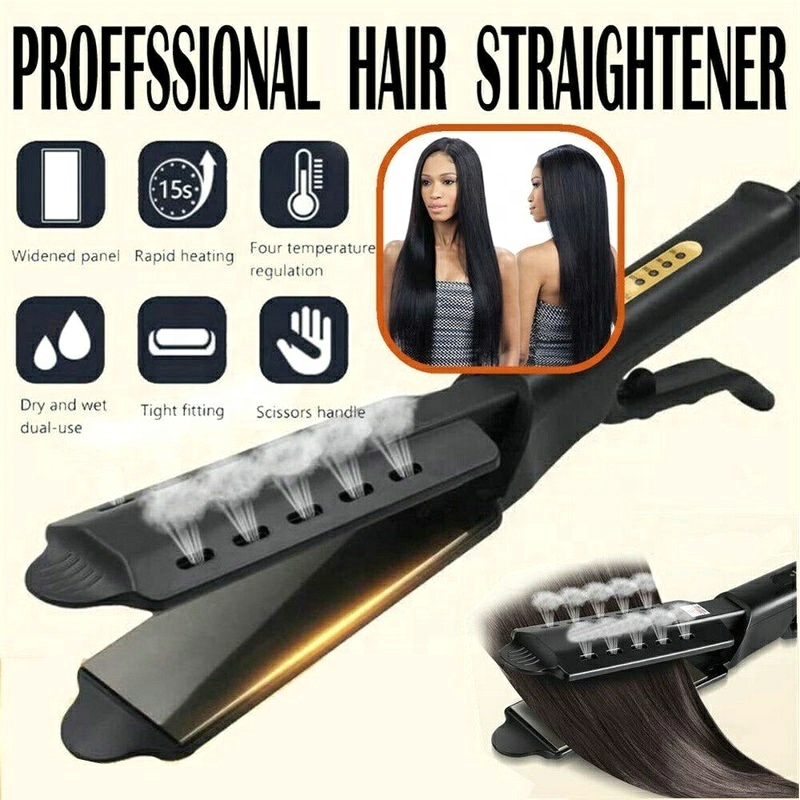 Widen panel Hair Straightener Four-gear temperature adjustment Ceramic Tourmaline Ionic Flat Iron Hair Straightener For Women