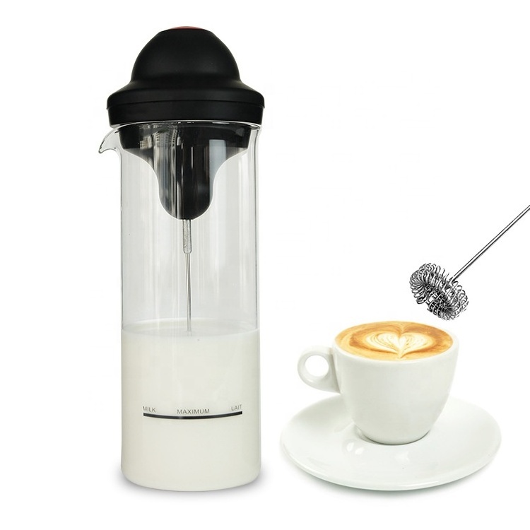 Battery Operated automatic hand milk frother Home Electric Stirrer with Jug Cup coffee frother With Stainless Steel Whisk