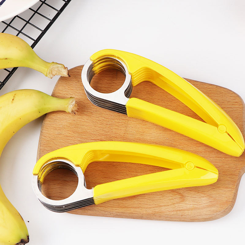 Wholesale Hot Sale Free Hands And Convenient Kitchen Gadgets Slice Artifact Manual Cutter Chips Fruit Banana Slicer