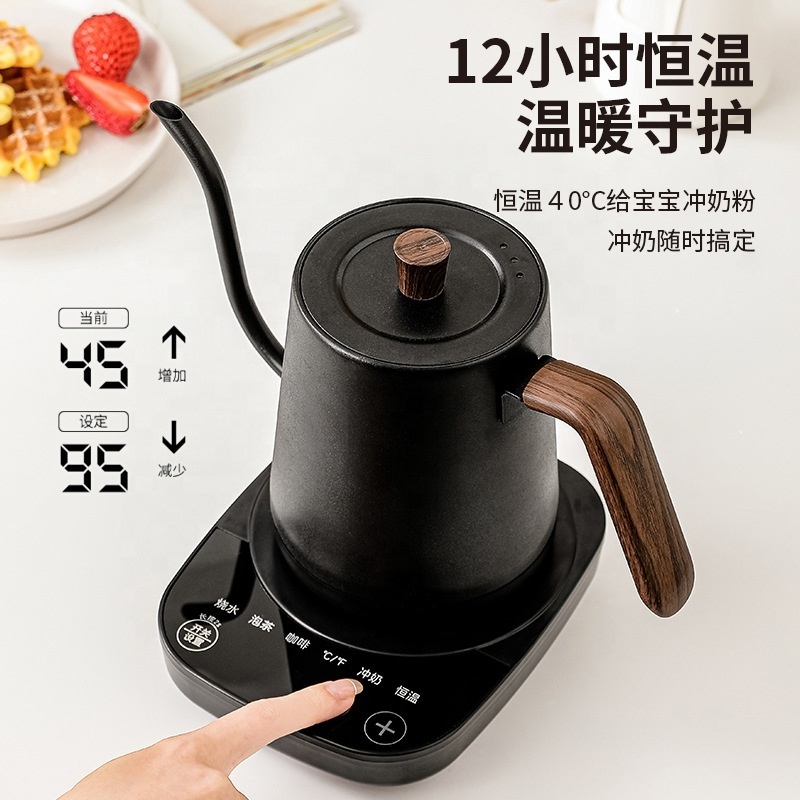 Manufacturer 800ml electric kettles smart with temperature control pour over digital tea maker gooseneck coffee drip kettle