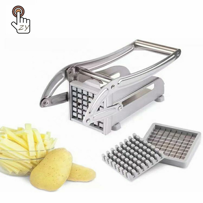 Manual Potato Cutter Shredder Stainless Steel French Fry Slicer Potato Chips Maker Meat Chopper Cutting Machine Kitchen Tools