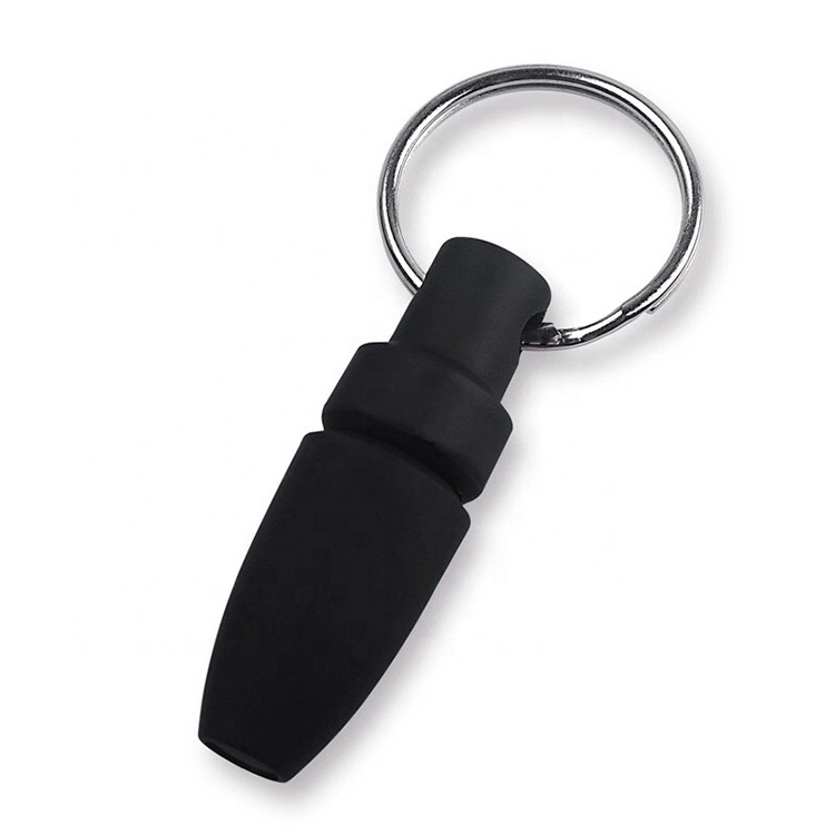 Custom Logo Black Color Plastic Sharpe Blade Drill Cigar Hold Opener Cutter Key Chain Cigar Punch