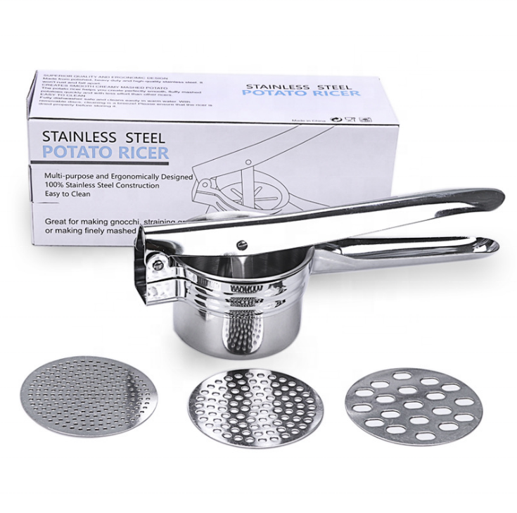 Premium Manufactures hot Potato Ricer And Masher Fruit and Vegetable Tools Ricer Stainless Steel Potato Masher