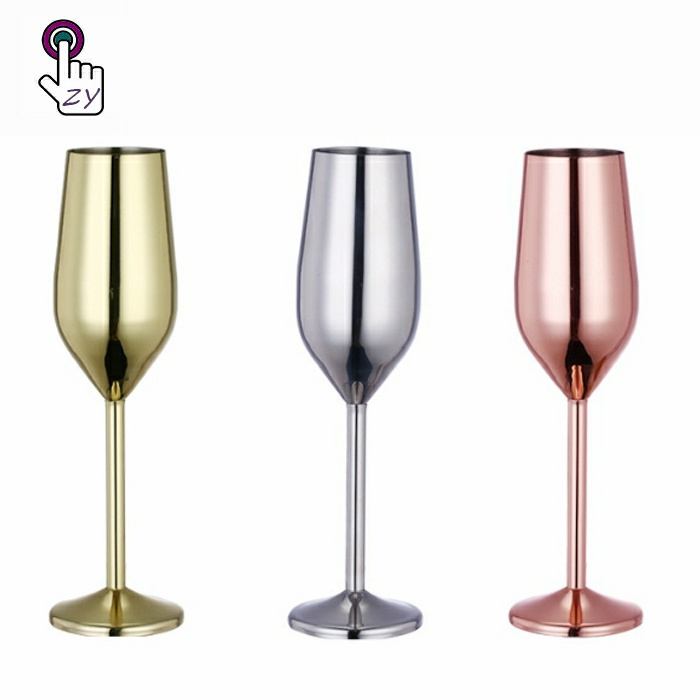 Best Design Finished Long Stem Pure Copper Vintage Wine Goblet Wine Glass Goblet Wholesale Manufacturer