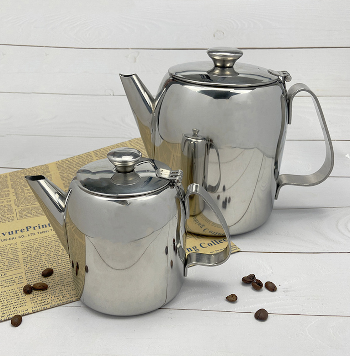 20/32/48/70 OZ Manufacture Customized carafe tea water pot kettle Double Wall Stainless Steel Tea Pot for coffee