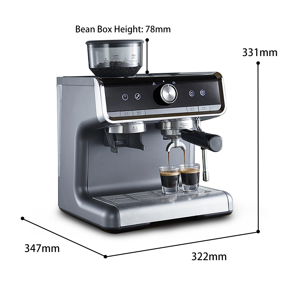 Coffee Brewing Machine Fully Automatic Commercial Smart Espresso Machine Coffee Makers With Milk Frother Wand