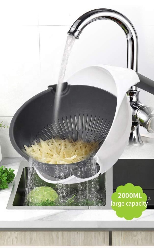 Multifunction Vegetable Cutter Drain Basket Magic Rotate Vegetable Cutter Julienne Grater and Chopper Vegetable Cutter with Fo