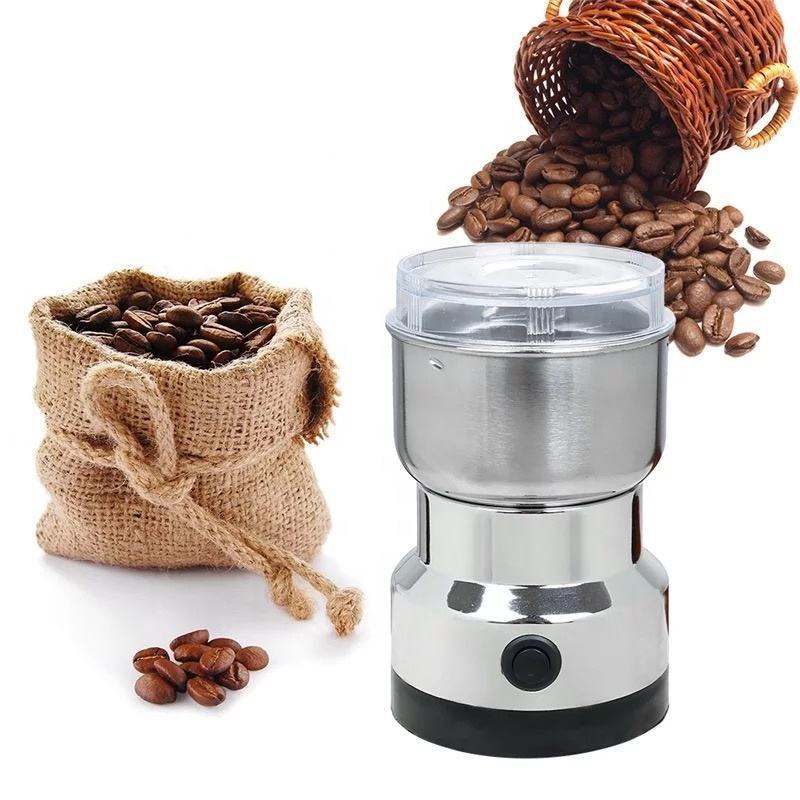 Mini Electric Stainless Steel Multifunctional Electric Grinder Coffee Spice Nuts Grains Bean Grinding Coffee Bean Grinder