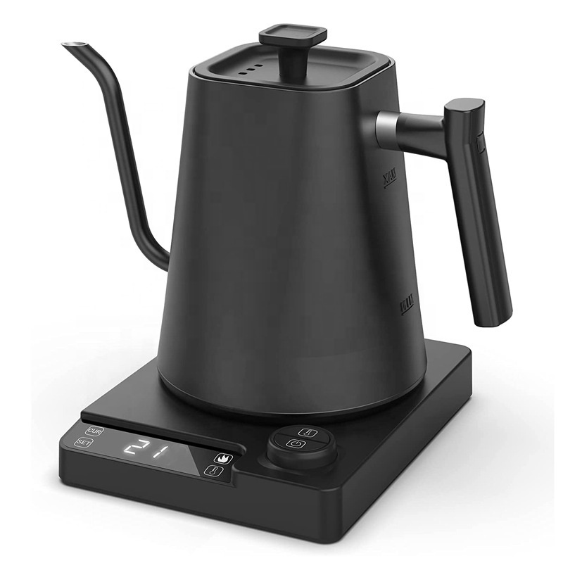 1200w Adjustable Gooseneck Coffee Kettle 1L Electric Stainless Steel Gooseneck Electric Coffee Kettle For Pour Over Coffee