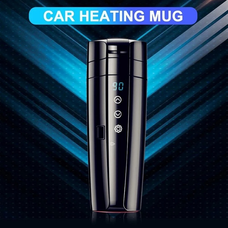 Portable Car Heater Travel Mug 12 / 24V Stainless Steel Electric Kettle Thermo Water Cup Home Outing Supplies Drinkware