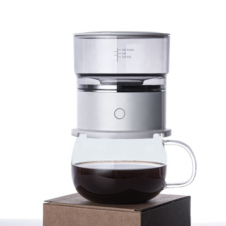 Portable Travel Pour Over Glass Coffee Makers Cup with Filter Electric Automatic mini Coffee Maker Cup for Sales