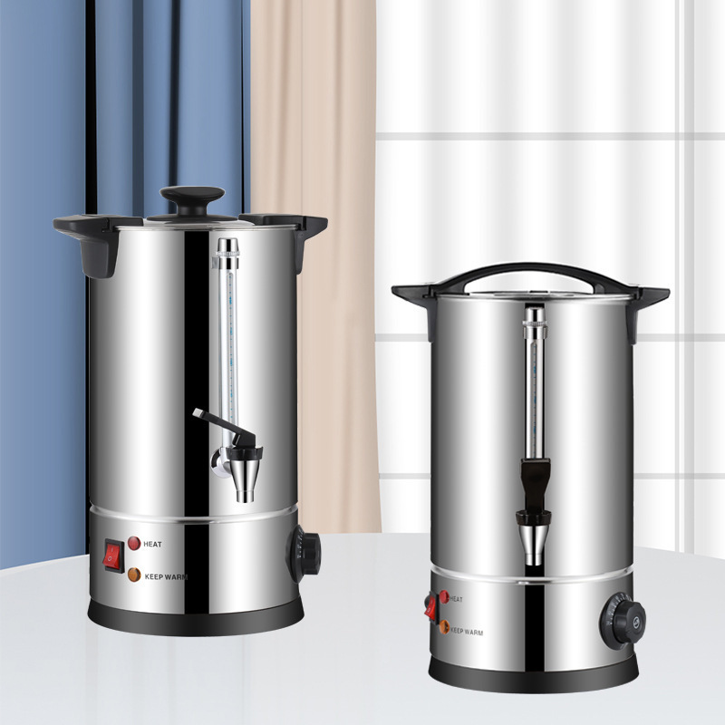 Stainless steel double wall water boiler hot drink dispenser instant coffee brewer catering coffee urn