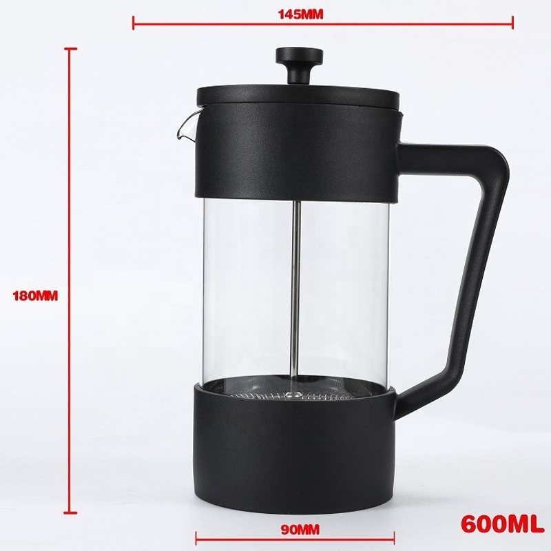 Coffee Tea & Espresso Supplies 600ml/800ml Plastic Portable french press Plunger Travel Camping Glass Tea Maker french press