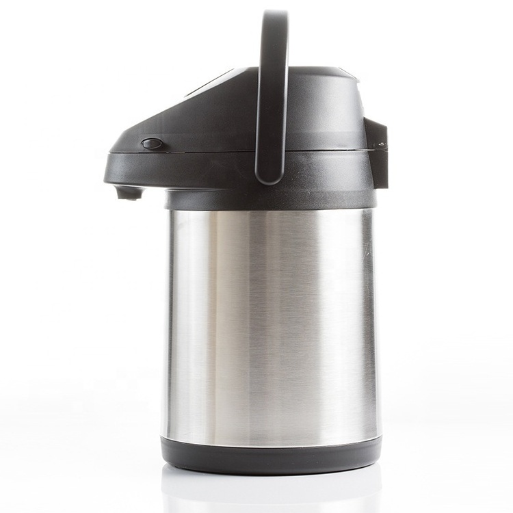 Coffee Dispenser Air Pump 12 -24Hour heat Cold Retention Stainless Steel Water Thermos Airpot Coffee Pot with handle