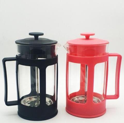 Custom logo Gift Sets Glass french press Wholesale Fashionable Travel Private Label Plastic Coffee Maker French Press