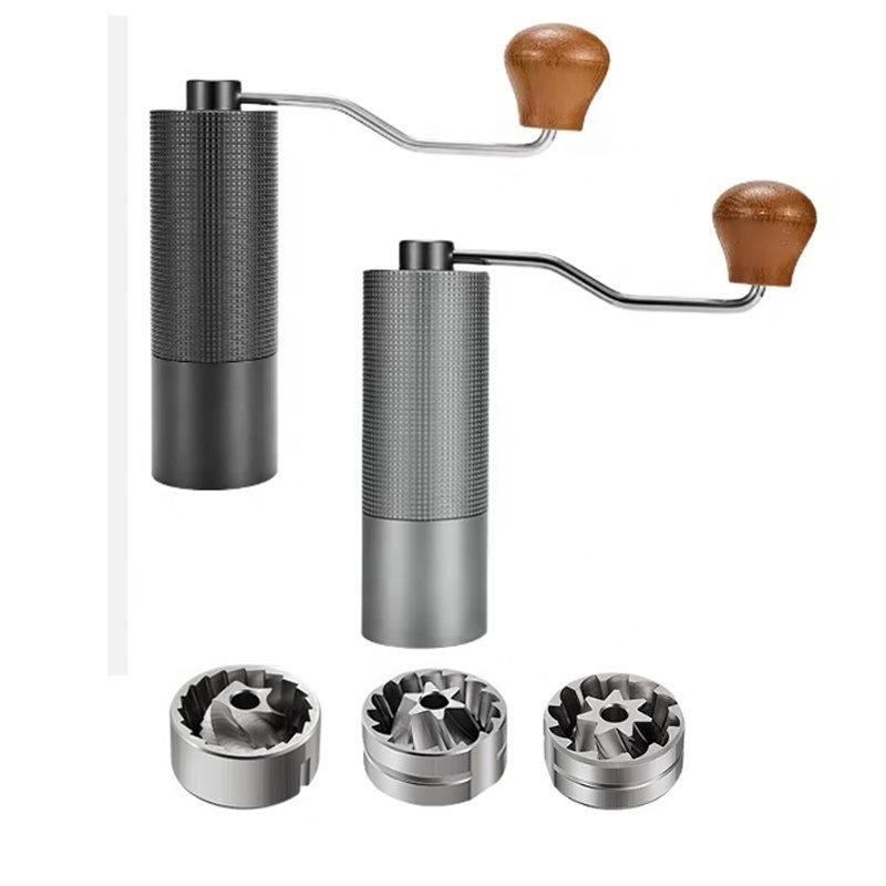 Al-Alloy Body Stainless Steel Grinding core 5/6/7 Star Burr Coffee Grinder Adjustable Portable Manual Coffee Bean Grinder