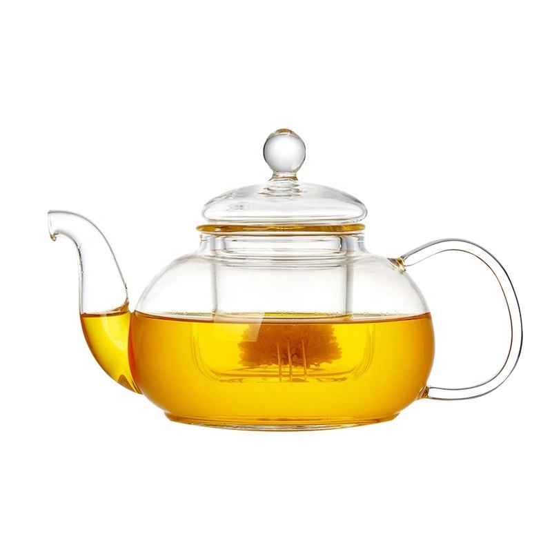 Wholesale Heat Resistant Glass Teapot High Borosilicate Teapot Set with Infuser