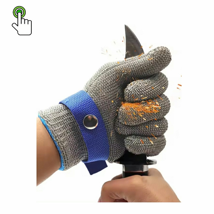 Cut Gloves Cut Resistant Stainless Steel Working Gloves Metal Mesh Anti Cutting Butcher Kitchen Gloves