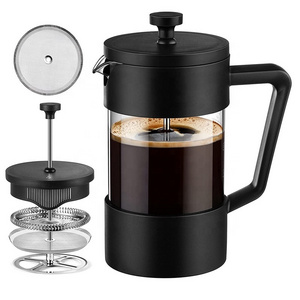 Coffee Tea & Espresso Supplies 600ml/800ml Plastic Portable french press Plunger Travel Camping Glass Tea Maker french press