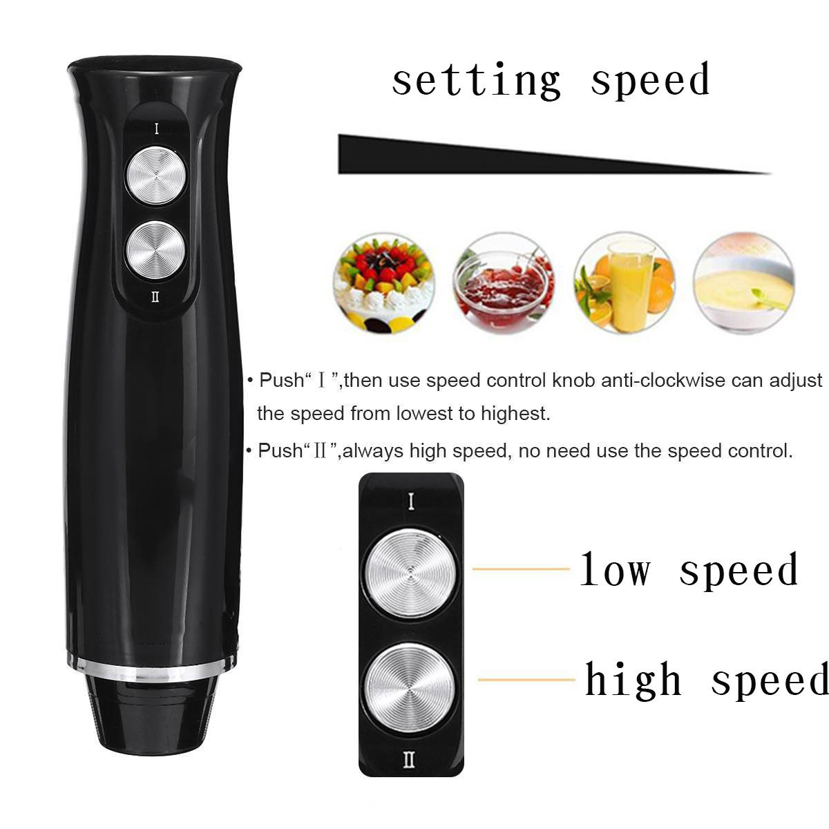 4 IN 1 Food Chopper Electric Hand Held Food Mixers Set Portable Blender With Bowl And Beaker