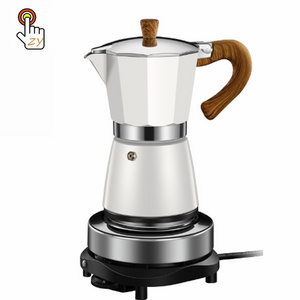 Colorful Portable Outdoor Camping Coffee Pot Metal Aluminum Espresso Mocha Pot Coffee Maker