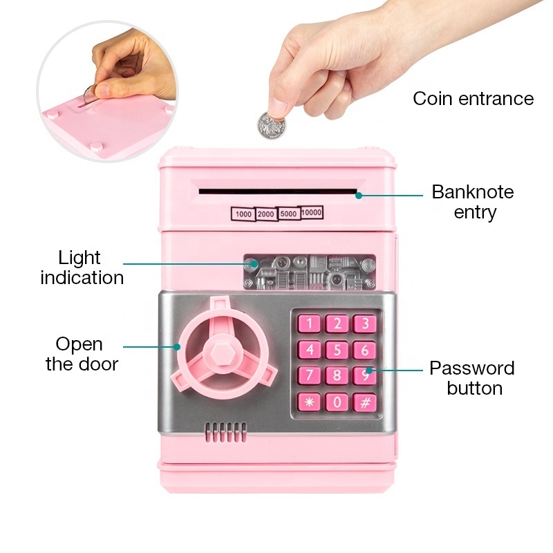 Hot Manufactures Electronic Piggy Bank Safe Money Box Children Digital Coins Cash Saving Safe Atm Piggy Bank