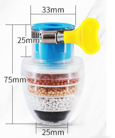 Household Kitchen Faucet Mount Filter water purifier 6layer water purification carbon filter mini faucet purifier