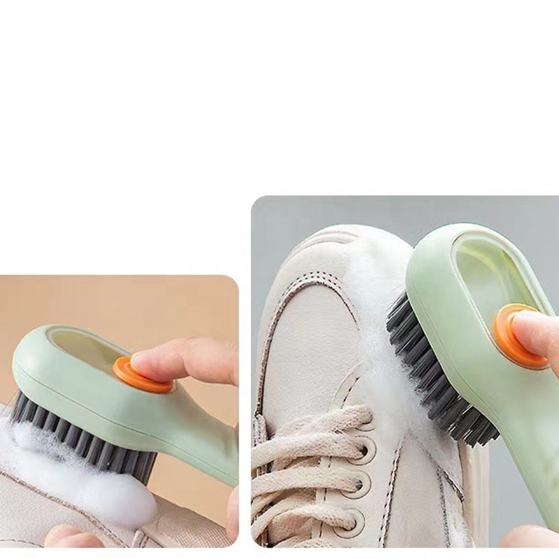 New Liquid Shoe Brush Cleaners Soap Dispenser Cleaning Brush for Footwear Household Cleaning Tool