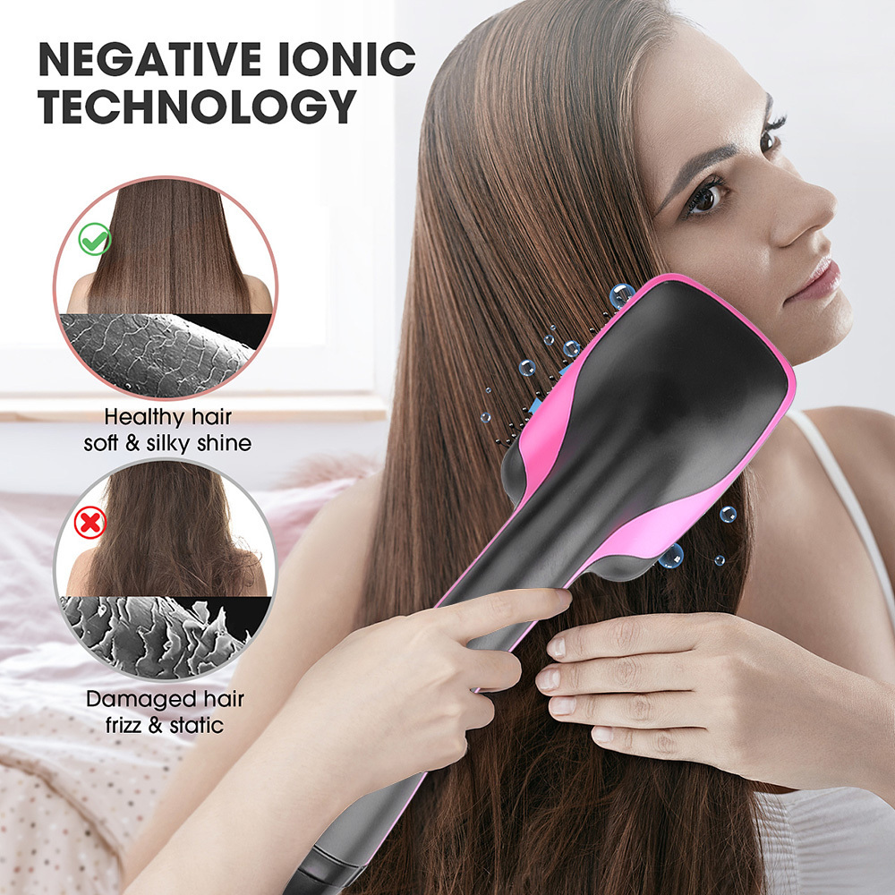 Hair dryer One Step Hair Straightener Brush 3 in 1 Brush Blow Dryer Styler Woman Hair Straightener Comb