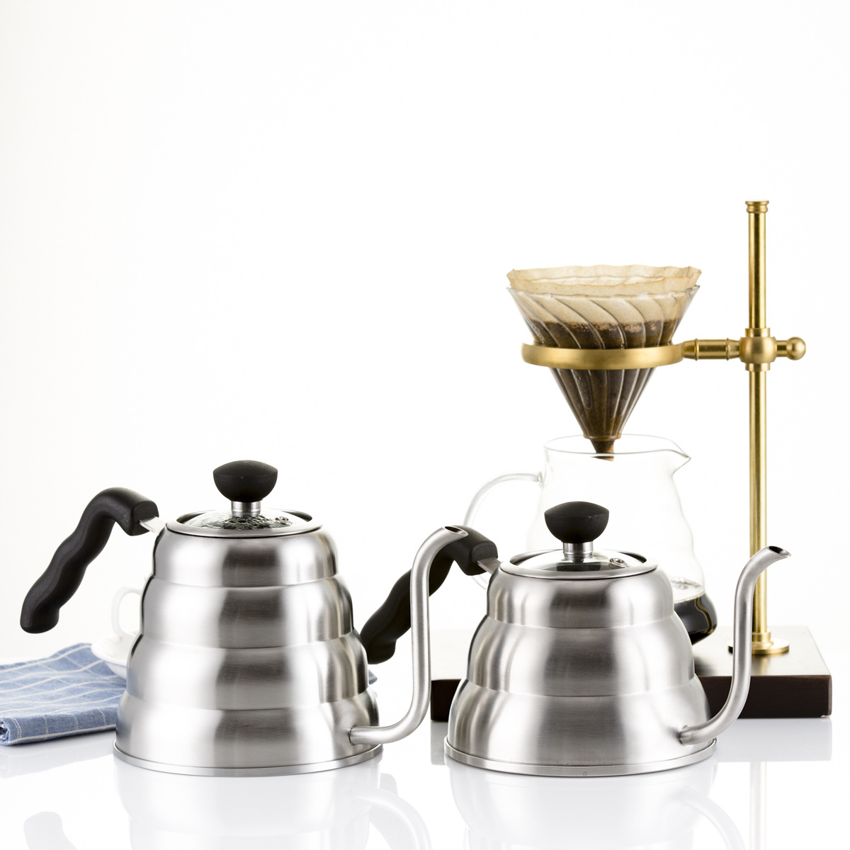 Stainless Steel Coffee Pour Over Kettle Retro Coffee Pot Long Mouth Drip Gooseneck Kettle Coffee Pot