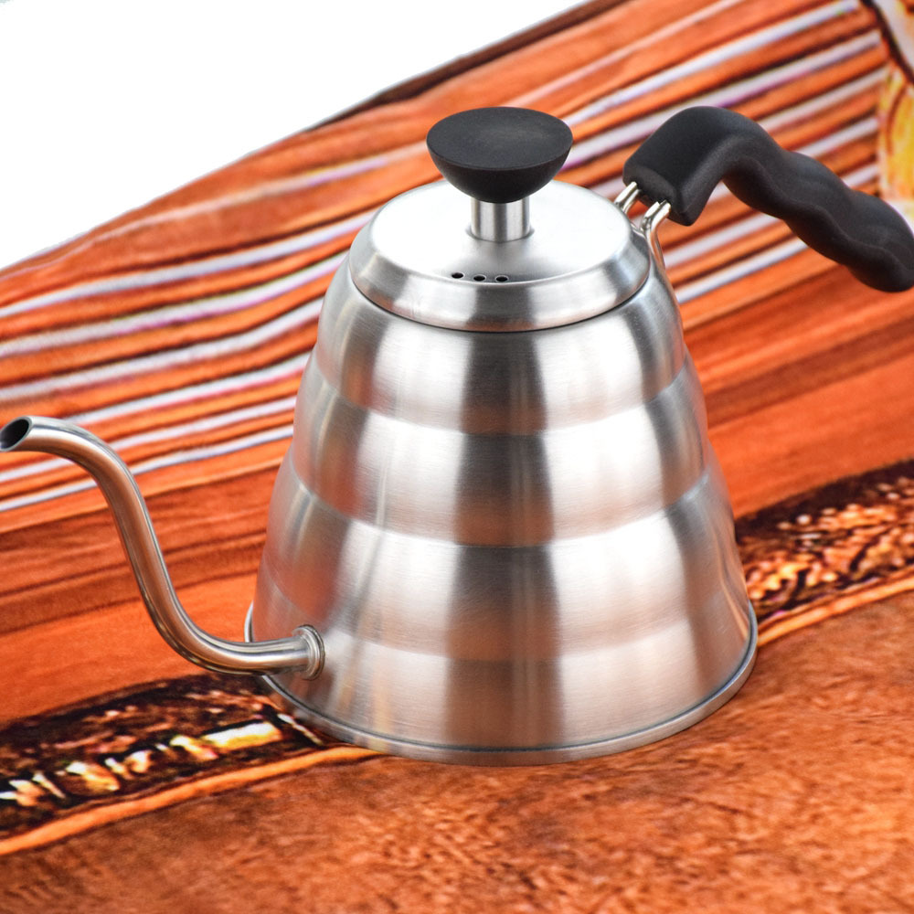 Stainless Steel Coffee Pour Over Kettle Retro Coffee Pot Long Mouth Drip Gooseneck Kettle Coffee Pot