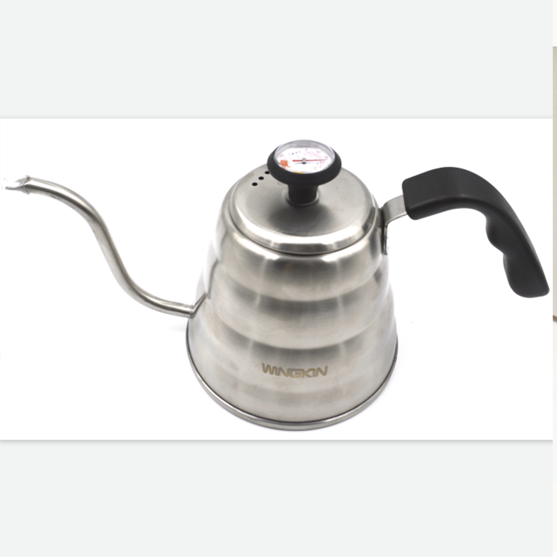 Stainless Steel Drip Gooseneck Spout Long Mouth Coffee Kettle Teapot Hand Coffee Pots With Lid