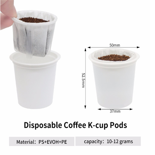 Wholesale empty PP material coffee capsules with lid keurig k cup capsule