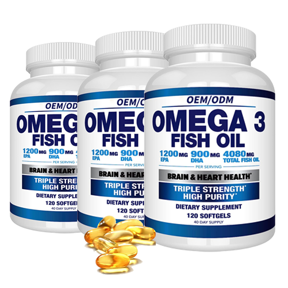 Private brand Fish Oil Deep-sea softgel health supplement High quality OEM Halal fish oil capsules