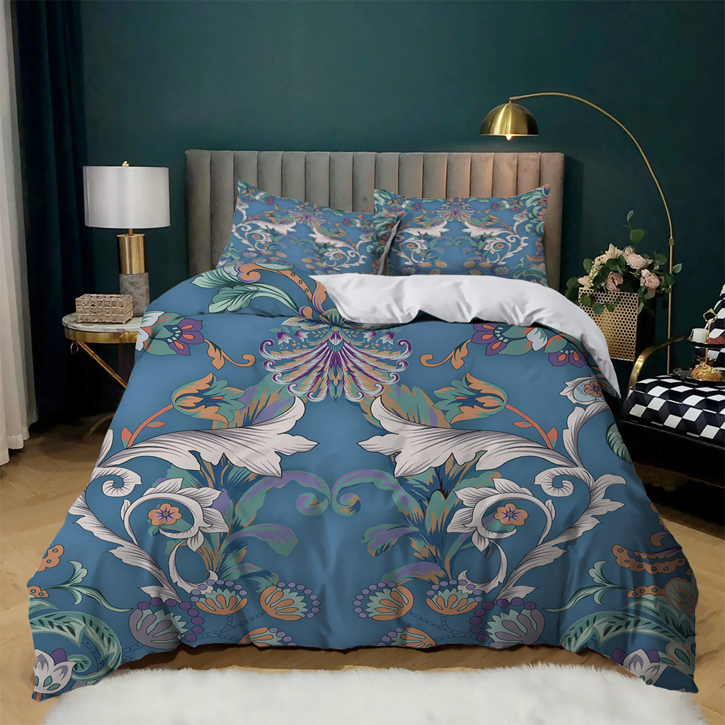 The New Colchas Para Cama Fitted Bed Sheet Duvet Cover 100% Polyester Fabric Bedding Set