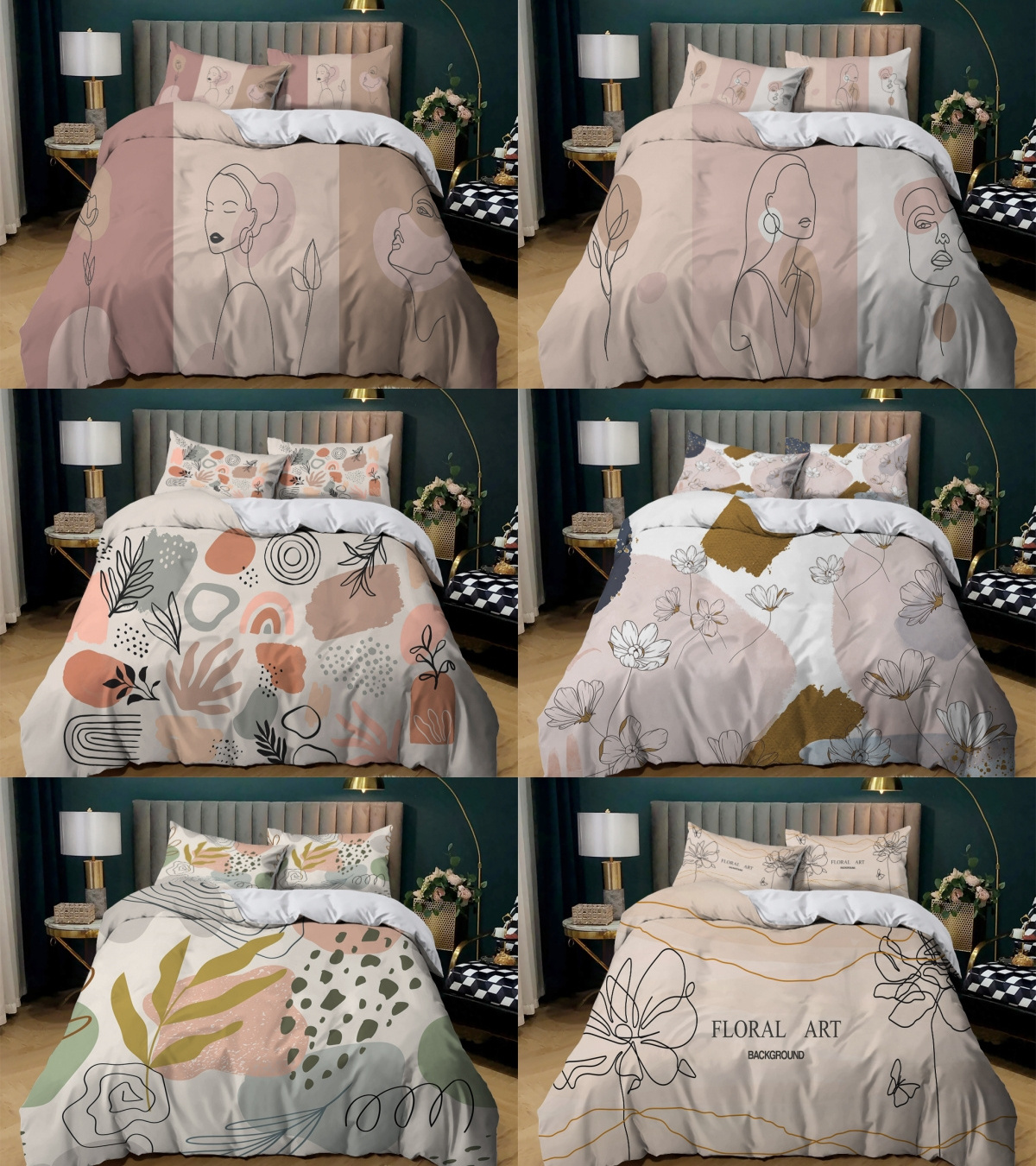 The New Colchas Para Cama Fitted Bed Sheet Duvet Cover 100% Polyester Fabric Bedding Set