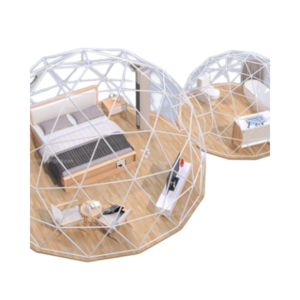 Mini transparent geodesic dome tent for small events and banquet party