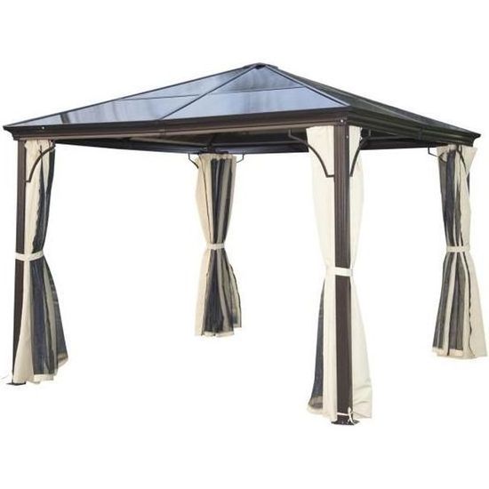 Large Logo Customized Canopy Commercial Luxury  Aluminum Manufacture Outdoor Garden Tent Roman Gazebos with Mosquito Net