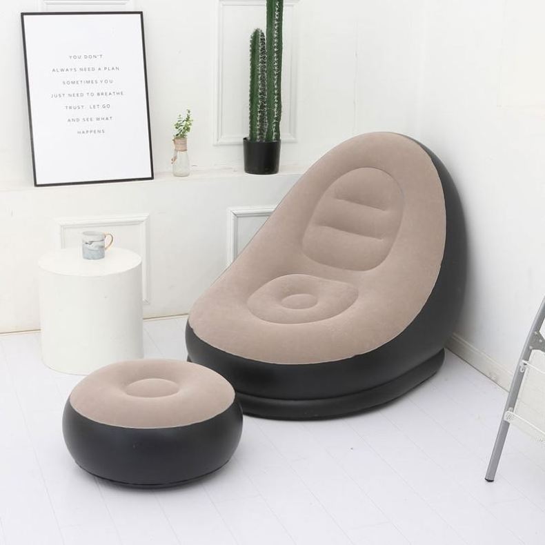 1 comfortable relax recliner inflatable lazy sofa chair, beanbag lounge chair inflatable sofa set