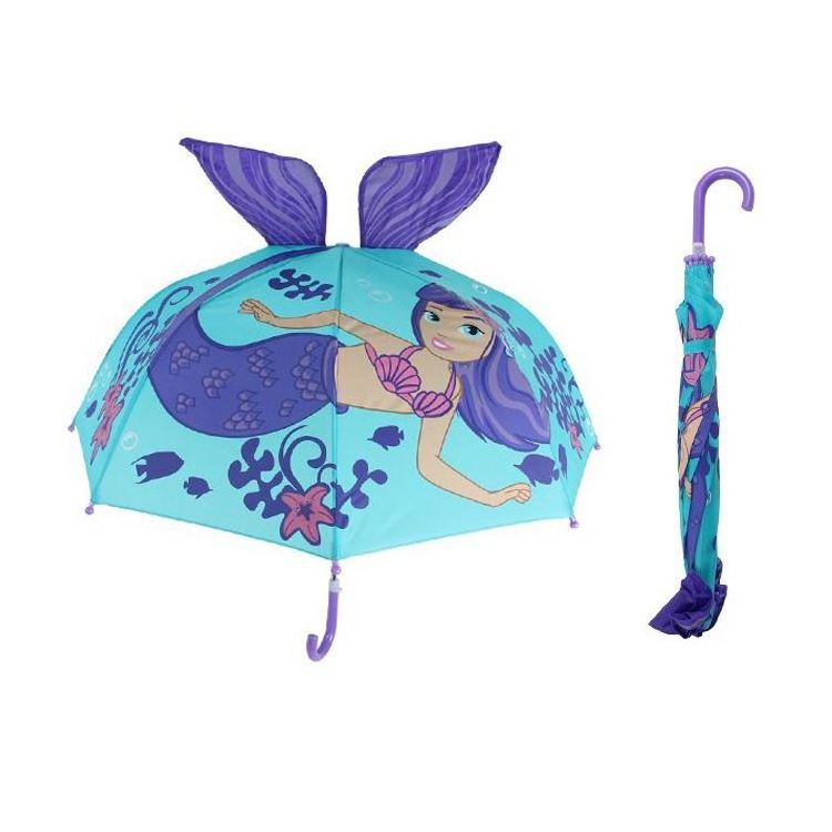 097 Windproof Manual Open Stick Umbrellas Cute Cartoon Children Parasol Boys Girls Toddlers Rainproof Umbrella 1