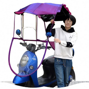 1 421 Sunshade Windshield Sunscreen Windshield Canopy Double Layer Thickened Electric Motorcycle Umbrellas