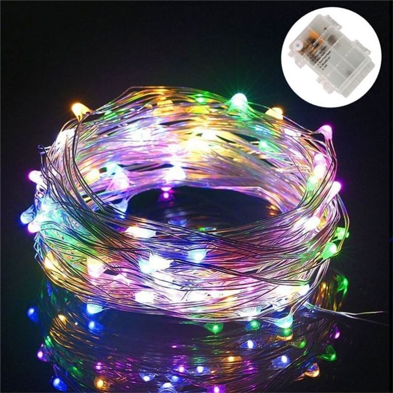 1 Waterproof Remote Control Fairy Lights Battery Operated LED Lights Decoration 8 Mode Timer String Copper Wire Christmas