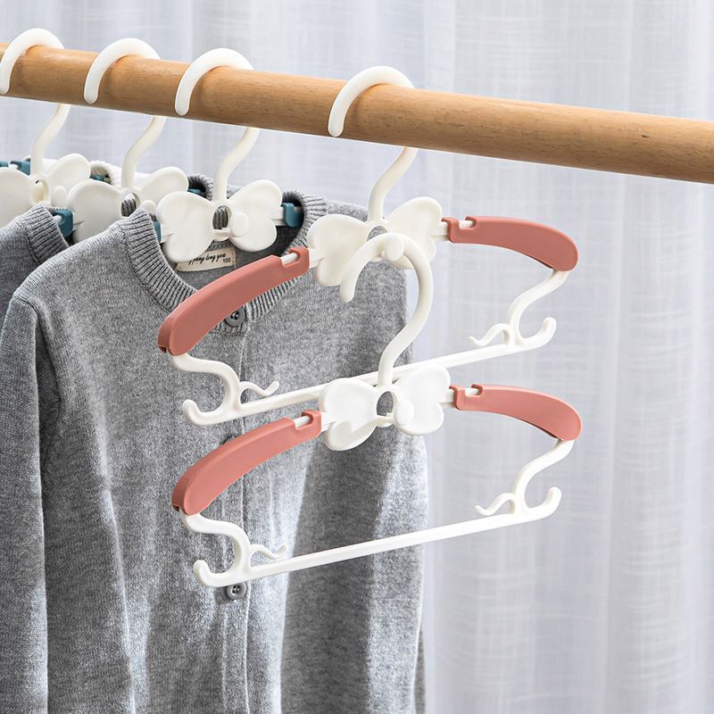 Adjustable Children Coat Hangers Baby Toddler Kids Child Nursery Closet Hangers Non-Slip Extendable Laundry Hanger