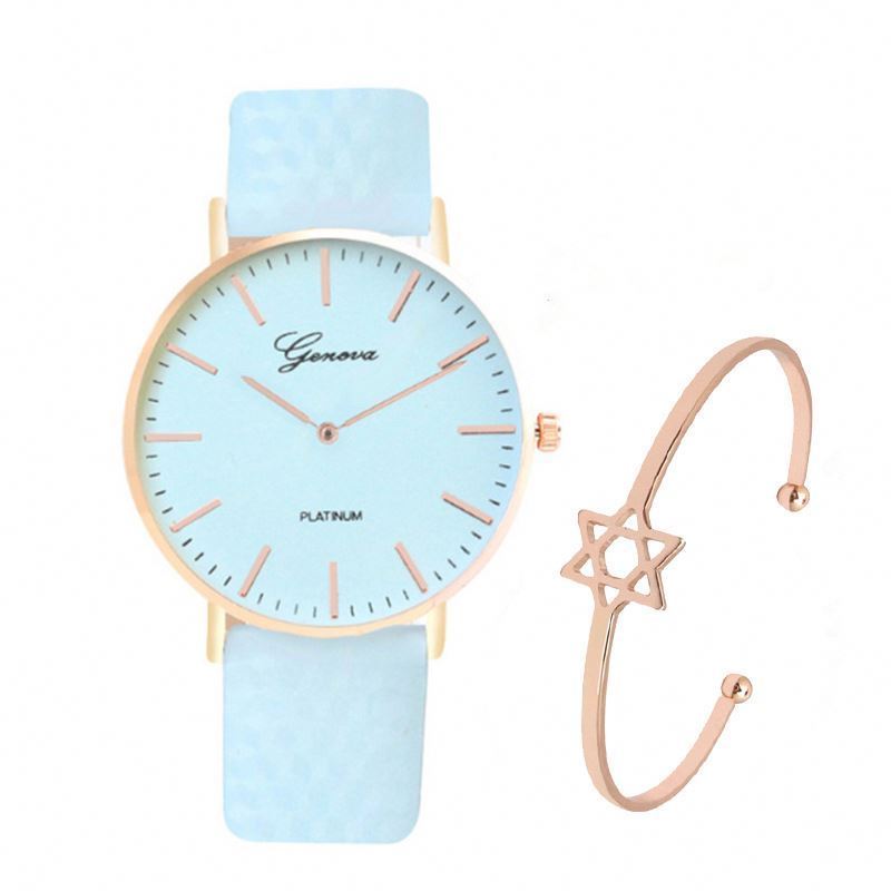 2024 New simple student watch female UV temperature color-changing couple watch belt quartz watch L0538 1