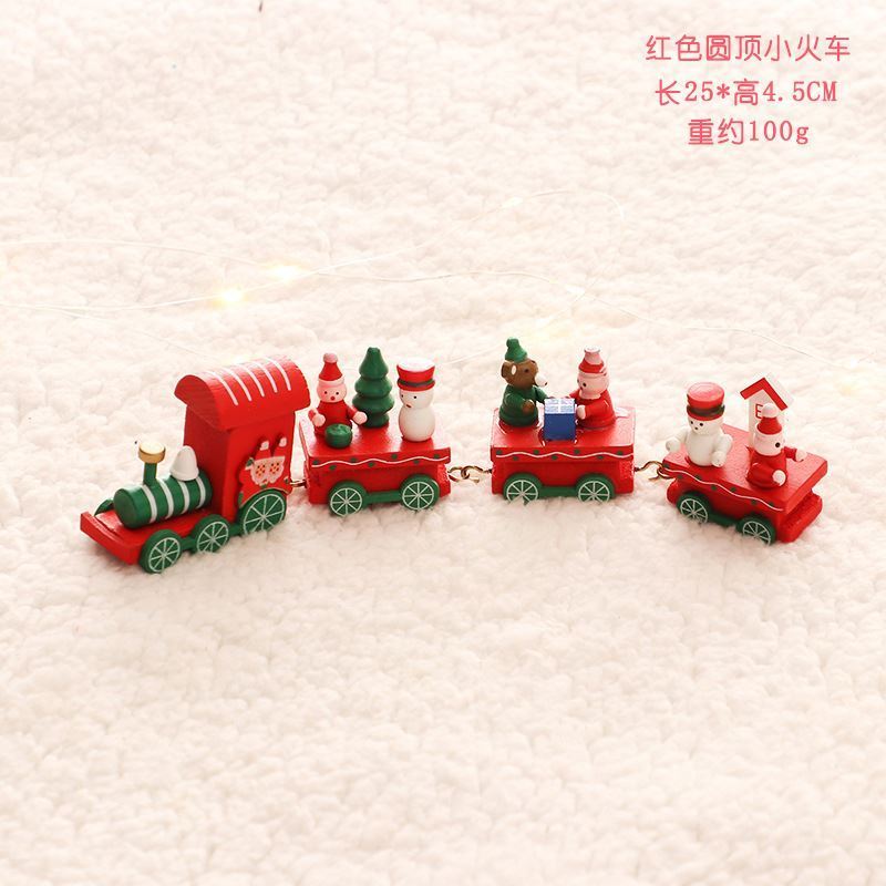 1 Christmas Wooden Train Mini Train Decor Set for Christmas Party  Kids Gift Set Under Christmas Tree Decorations