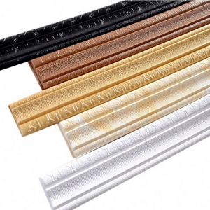 1 Self-adhesive Three-dimensional Wall Edging Strip Border Waterproof PE Foam Wall Lines Molding Trim