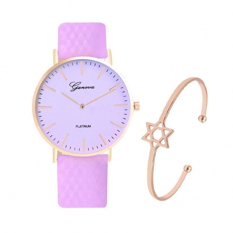 2024 New simple student watch female UV temperature color-changing couple watch belt quartz watch L0538 1