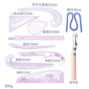 1 Transparent Comma Shaped Designers Curve Ruler for Dressmaking Tailor Support Tools Easy Sewing Pattern Ruler Clothing Cutting