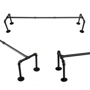 1 Industrial Pipe Clothing Rack Wall Mounted Cloths Rack Metal Commercial Clothes Racks