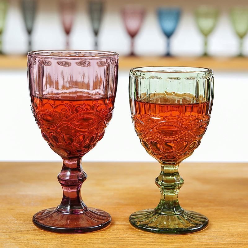 Hot Selling Pink Blue Diamond goblets Drinking Wedding Champagne Goblet Colored Wine Glass Cup Goblets 1